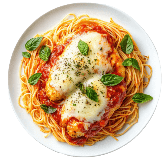 Poulet parmesan et pâtes